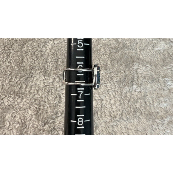 Kendra Scott Elise Purple Iridescent Drusy Silver Tone Ring Size 6 Boho Western - Picture 2 of 3